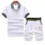 versace t shirt and shorts survetement manches courte collier fleur court pas cher